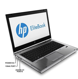 HP EliteBook 8470p 14.0" Laptop- 3rd Gen 2.9GHz Intel Dual Core i7, 8GB-16GB RAM, Hard Drive or Solid State Drive, Win 10 PRO