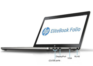 HP EliteBook Folio 9470m 14" Laptop- 3rd Gen Intel Dual Core i7, 8GB-16GB RAM, Hard Drive or Solid State Drive, Win 10 PRO
