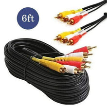Load image into Gallery viewer, 6 ft RCA Video/ Audio Cables - Computers 4 Less